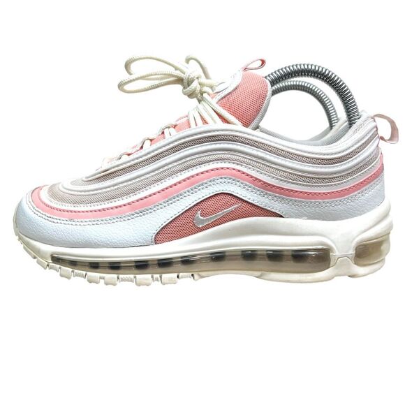 Nike Air Max 97 Womens Sneakers Low Top Lace Up Bleached Coral White‎ Size 7.5 - Picture 3 of 8